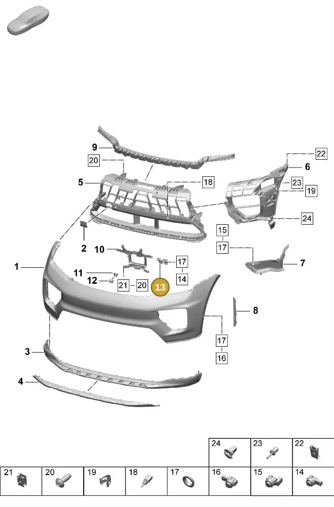95C807132A — Porsche Macan (2024-2024) diagram p61802040, position 13