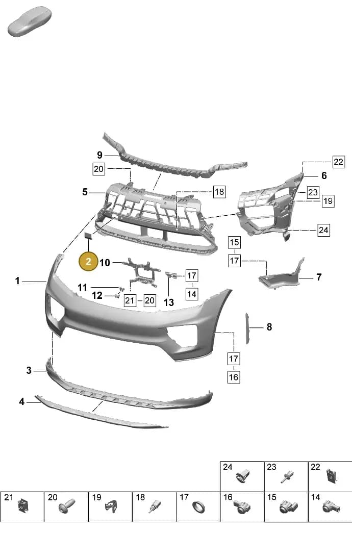 95C807156DOK1 — Porsche Macan (2024-2024) diagram p61802040, position 2