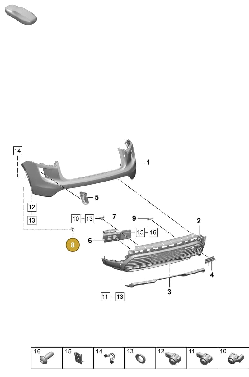 95C807349 — Porsche Macan (2024-2024) diagram p61802540, position 8