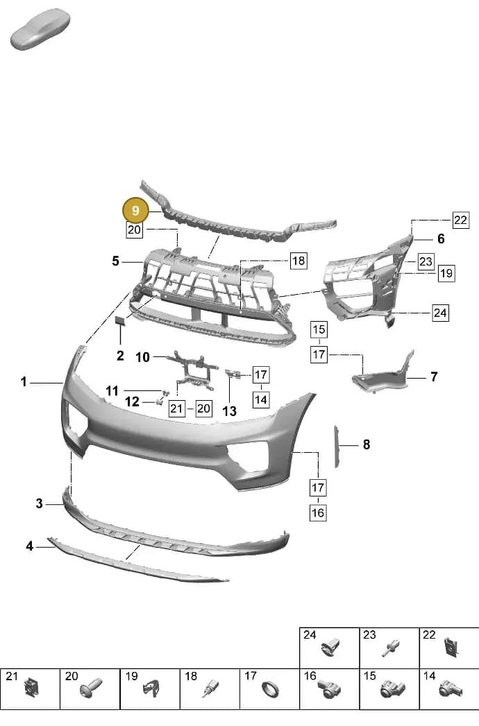 95C807665A — Porsche Macan (2024-2024) diagram p61802040, position 9