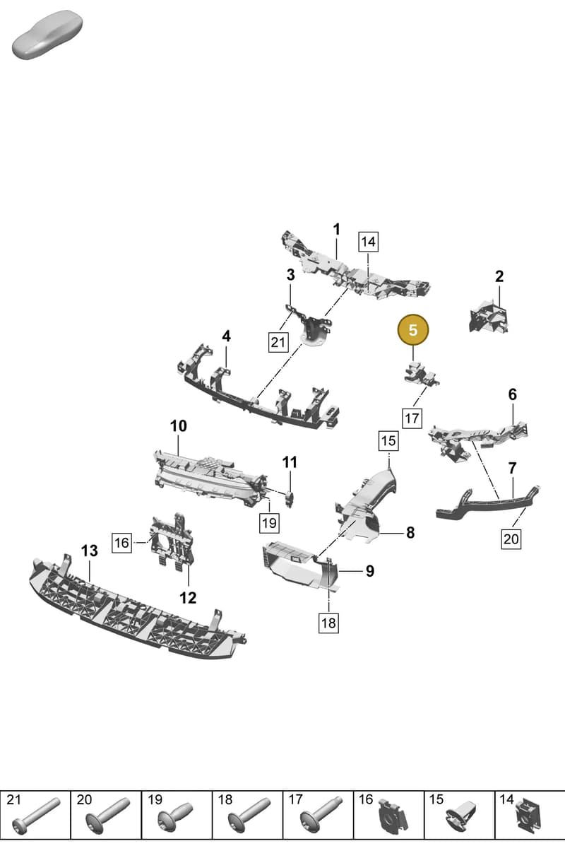 95C807711 — Porsche Macan (2024-2024) diagram p61802100, position 5