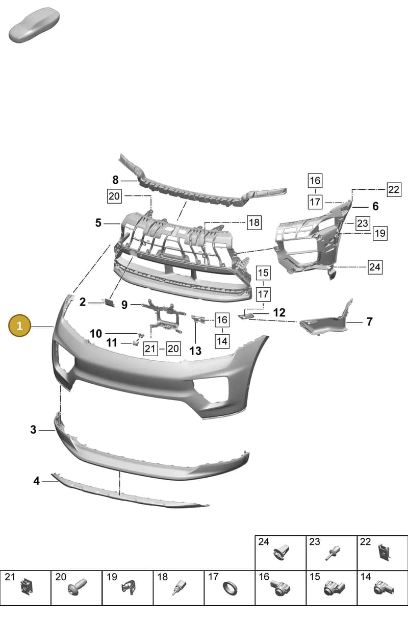 95C807822C — Porsche Macan (2024-2024) diagram p61802030, position 1