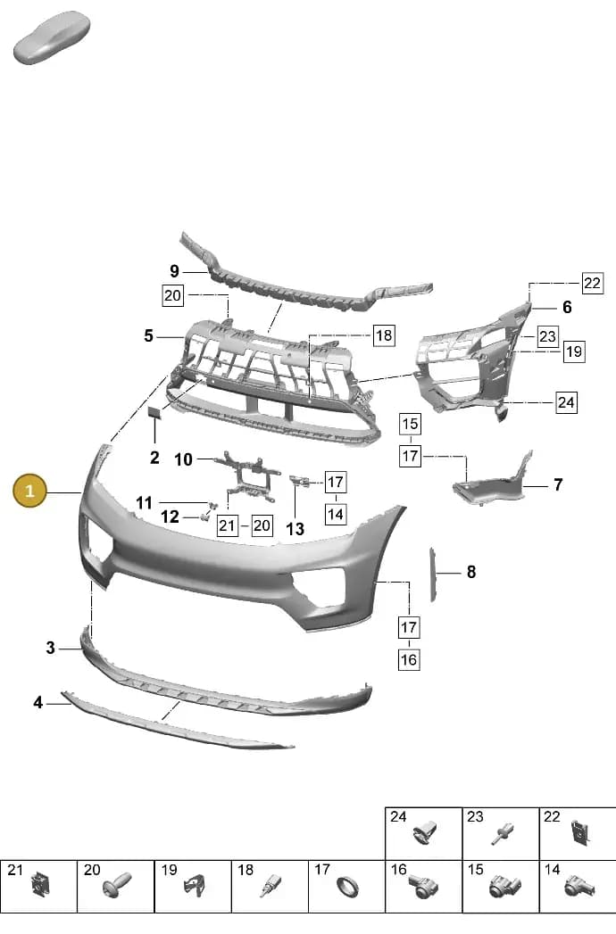 95C807822F — Porsche Macan (2024-2024) diagram p61802040, position 1
