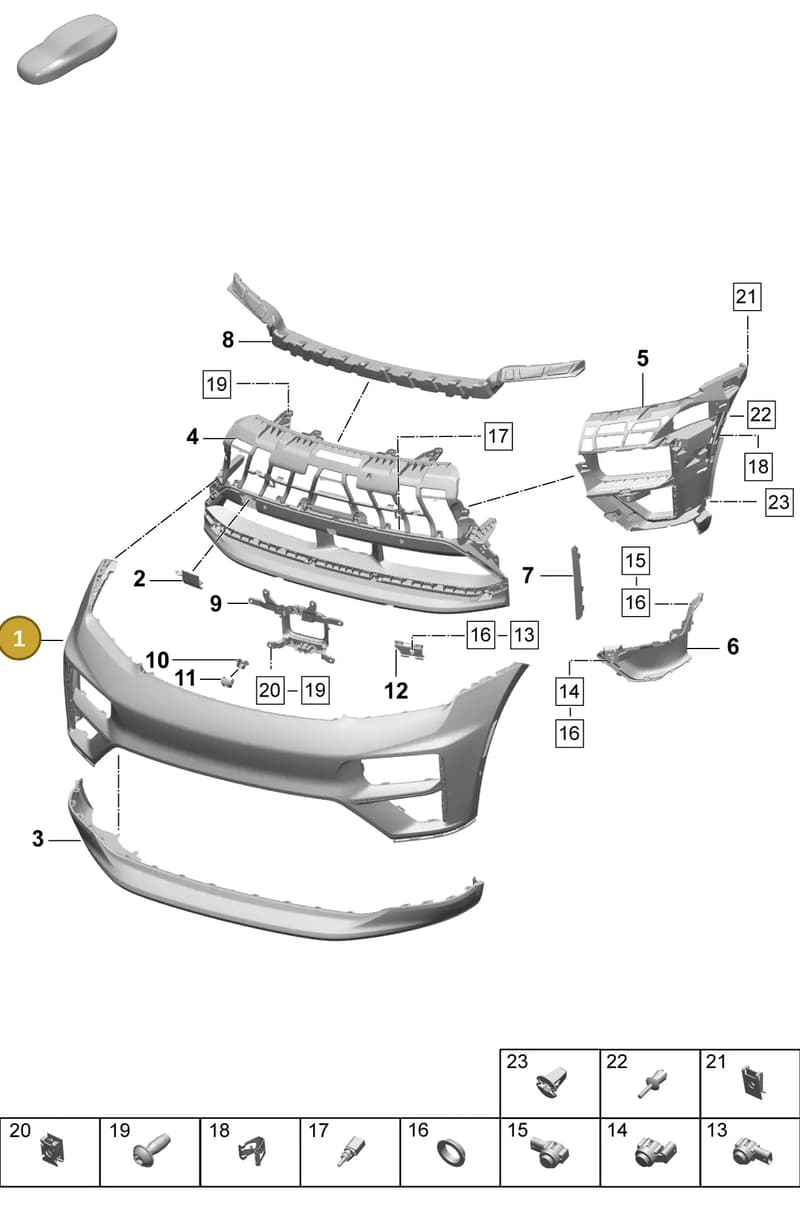 95C807822G — Porsche Macan (2024-2024) diagram p61802010, position 1