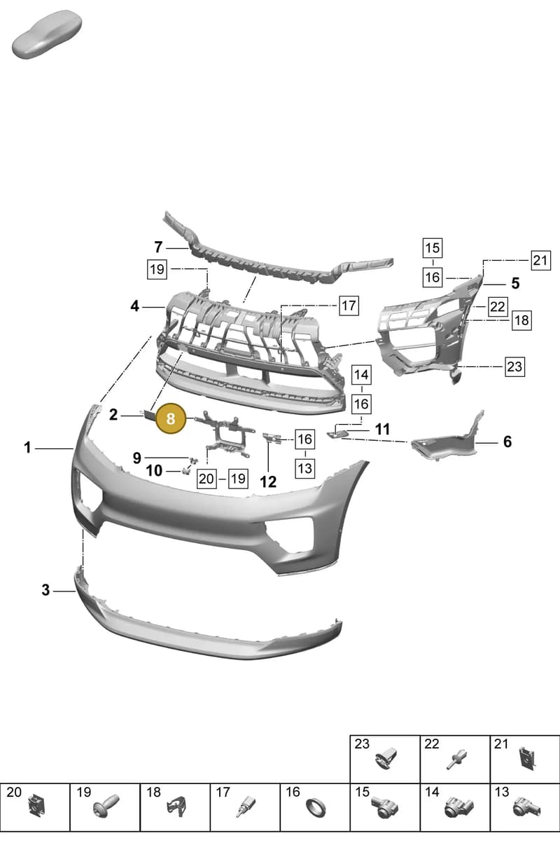 95C807823OK1 — Porsche Macan (2024-2024) diagram p61802000, position 8