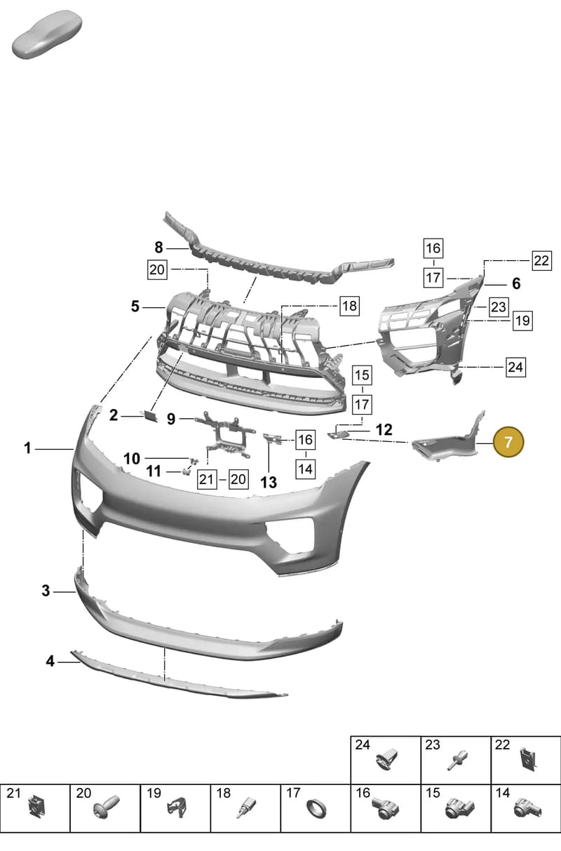 95C807957AOK1 — Porsche Macan (2024-2024) diagram p61802030, position 7