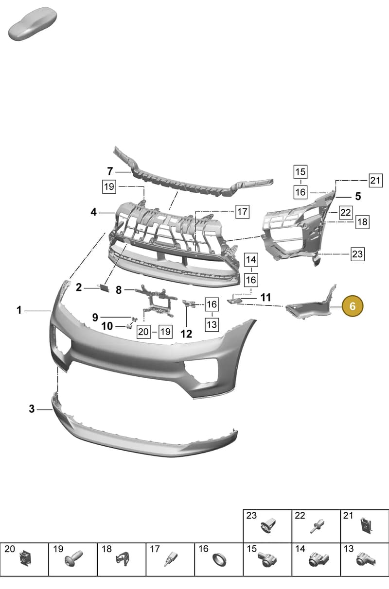 95C807958AOK1 — Porsche Macan (2024-2024) diagram p61802000, position 6