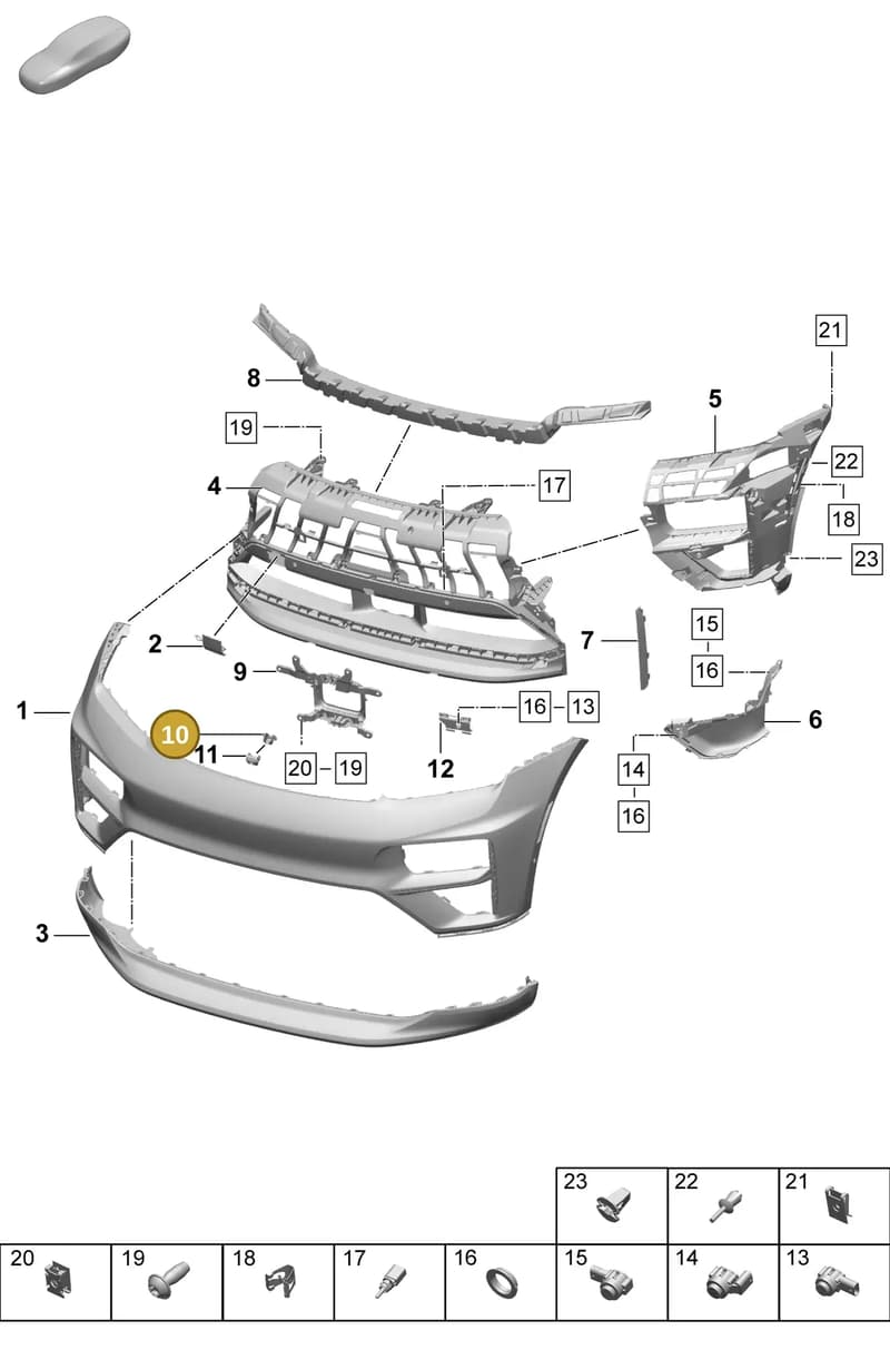 95C807997A — Porsche Macan (2024-2024) diagram p61802010, position 10