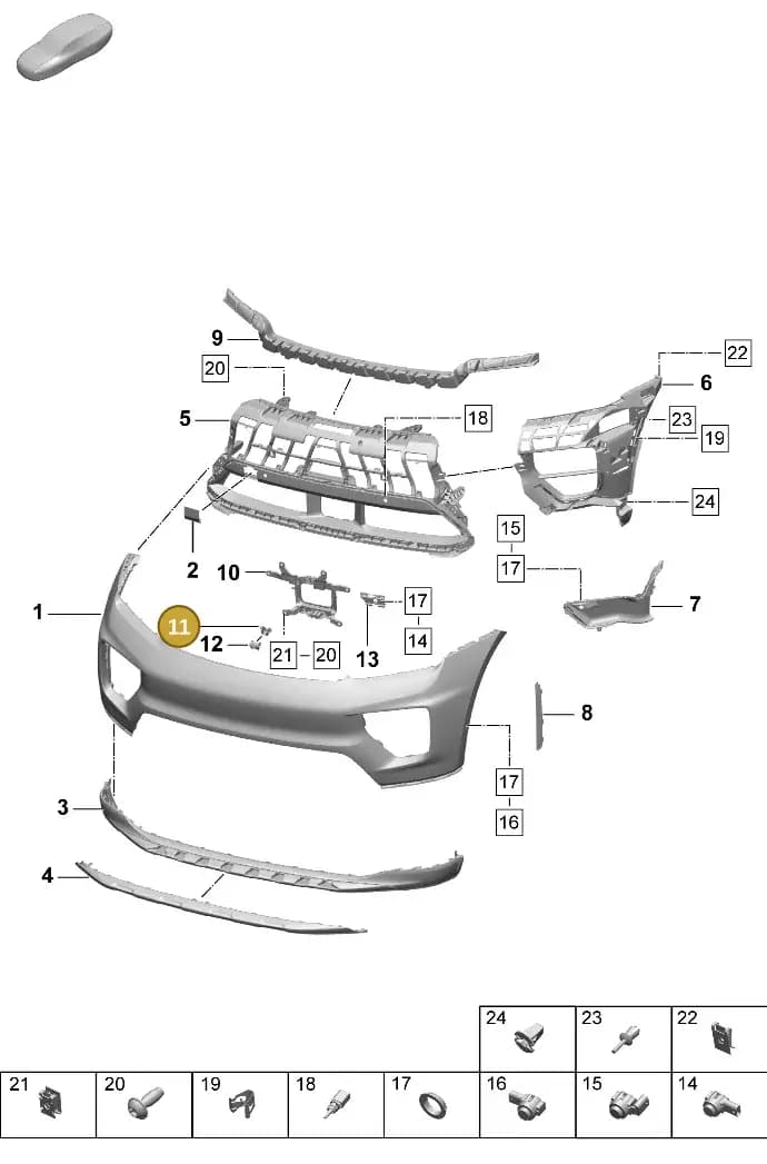 95C807997A — Porsche Macan (2024-2024) diagram p61802040, position 11