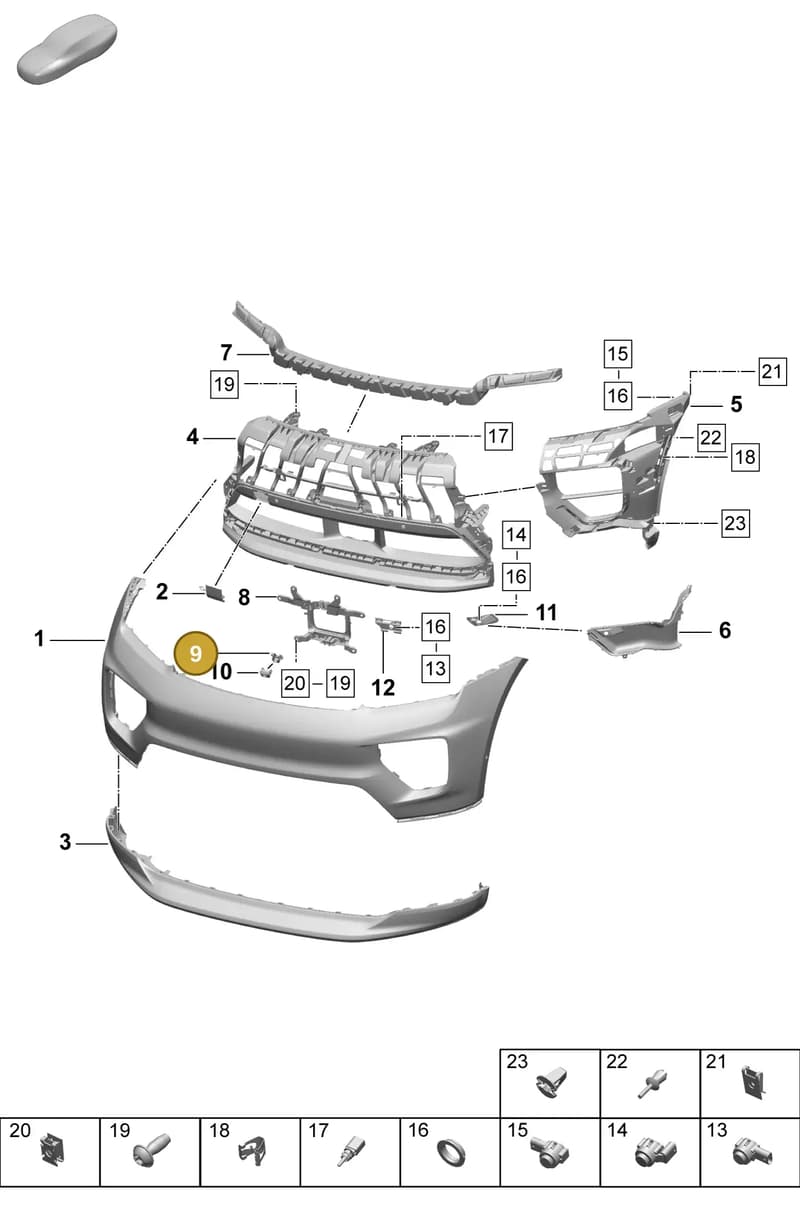 95C807997A — Porsche Macan (2024-2024) diagram p61802000, position 9