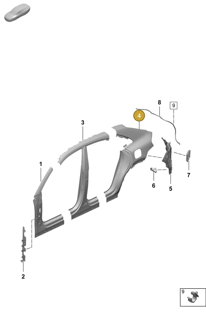95C809086YGRV — Porsche Macan (2024-2024) diagram p61801550, position 4