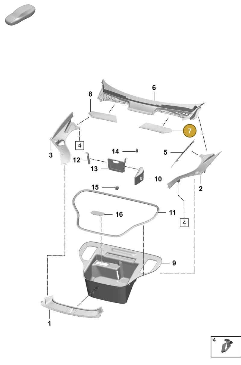 95C819422OK1 — Porsche Macan (2024-2024) diagram p61807000, position 7