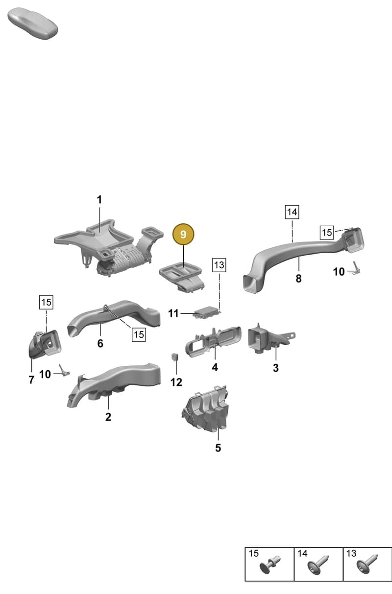 95C819723 — Porsche Macan (2024-2024) diagram p61813100, position 9