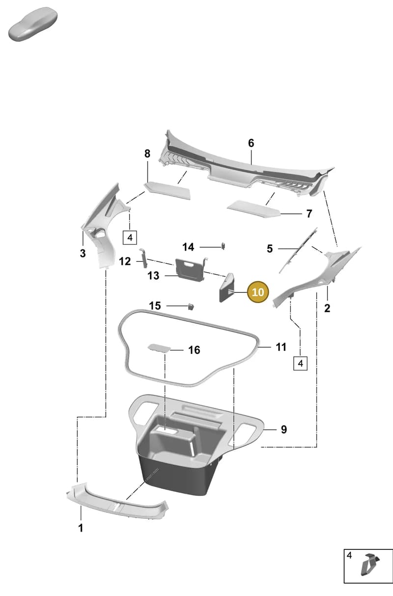 95C821123 — Porsche Macan (2024-2024) diagram p61807000, position 10