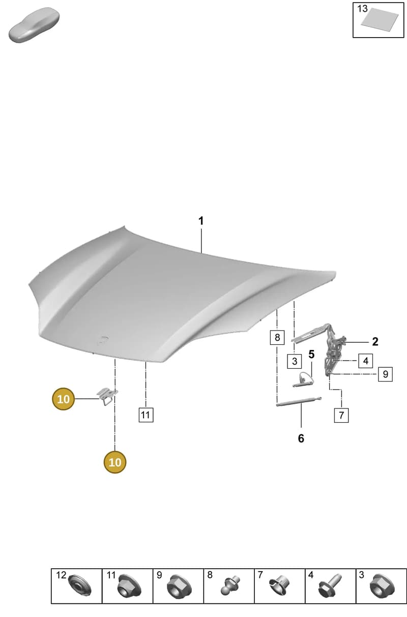 95C823085A — Porsche Macan (2024-2024) diagram p61803000, position 10