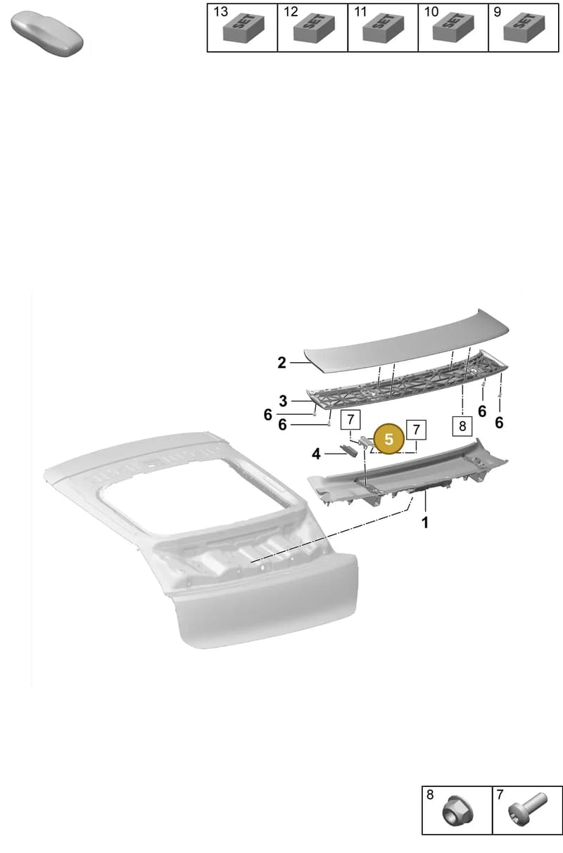 95C825222 — Porsche Macan (2024-2024) diagram p61803150, position 5