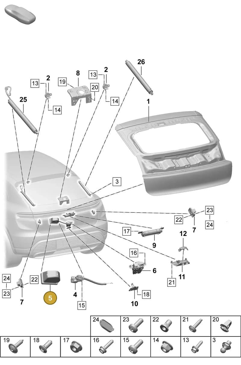 95C827227 — Porsche Macan (2024-2024) diagram p61803100, position 5