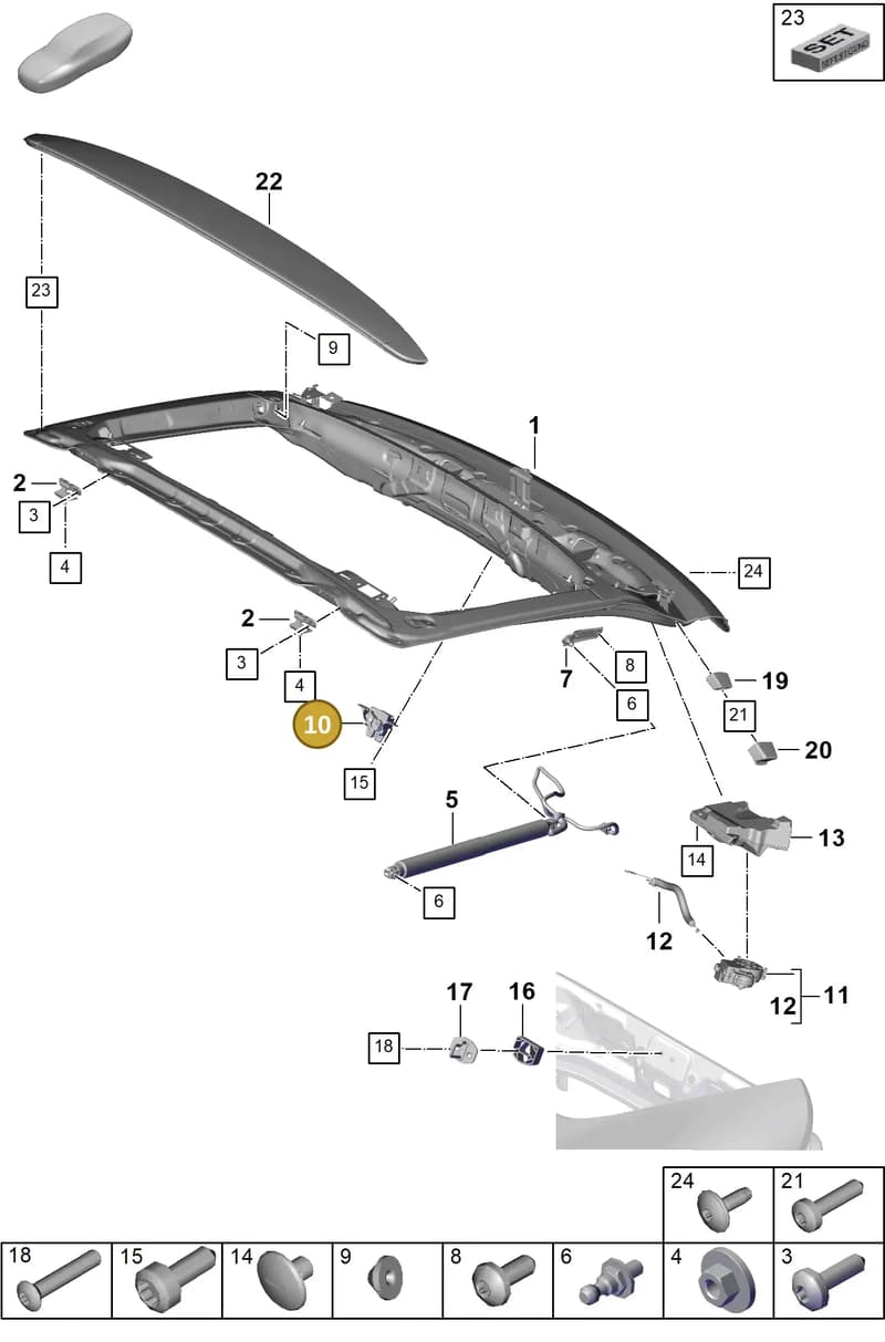 95C827447A — Porsche Panamera (2023-2025) diagram p62803100, position 10