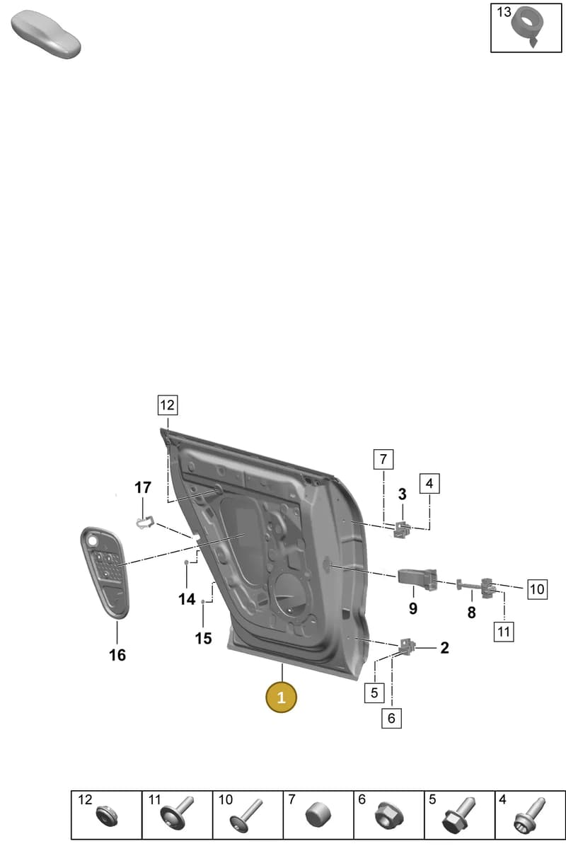 95C833052YGRV — Porsche Macan (2024-2024) diagram p61804050, position 1