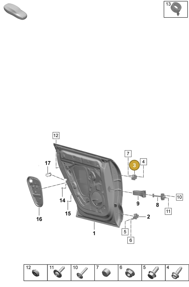 95C833401A — Porsche Macan (2024-2024) diagram p61804050, position 3