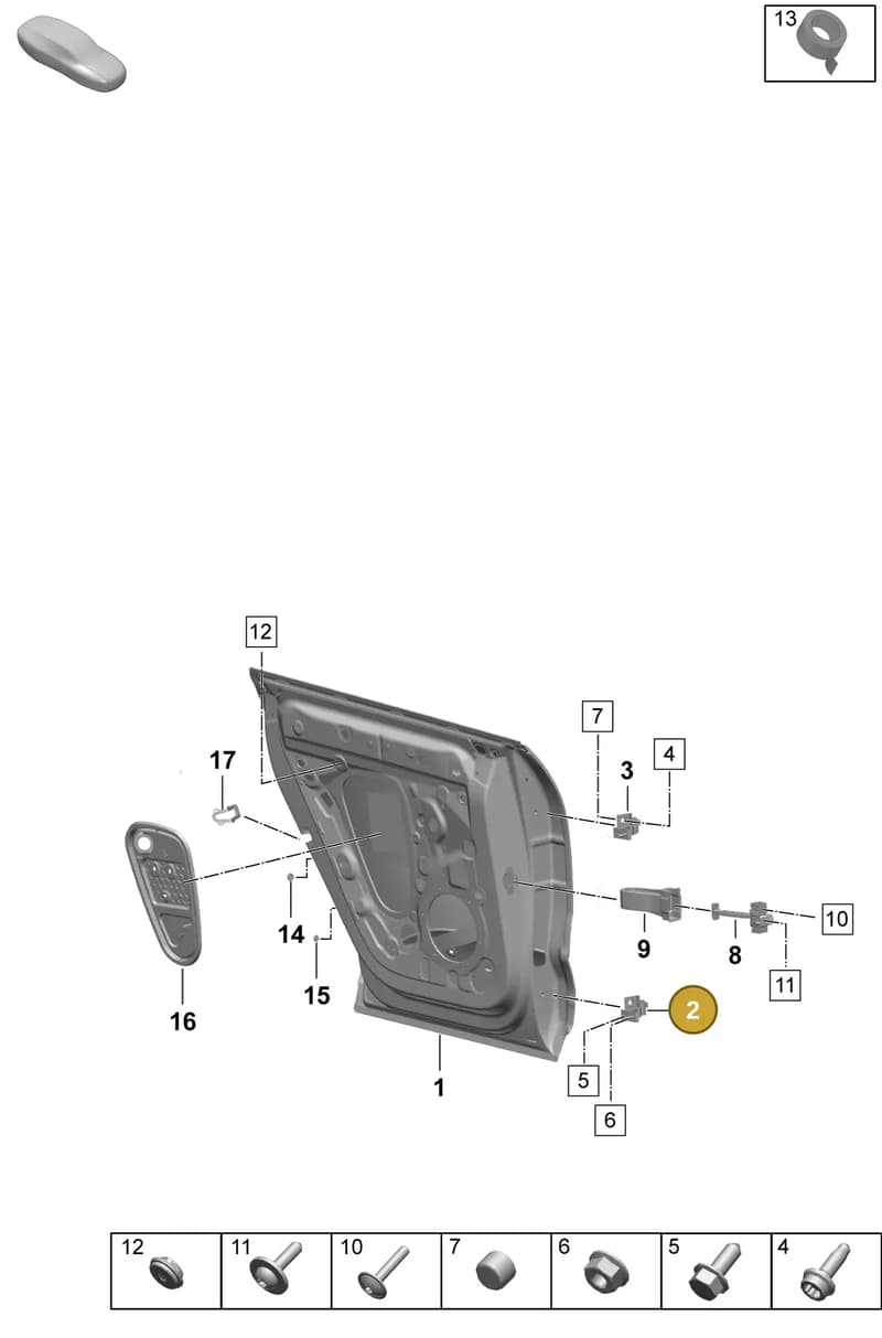 95C833401 — Porsche Macan (2024-2024) diagram p61804050, position 2
