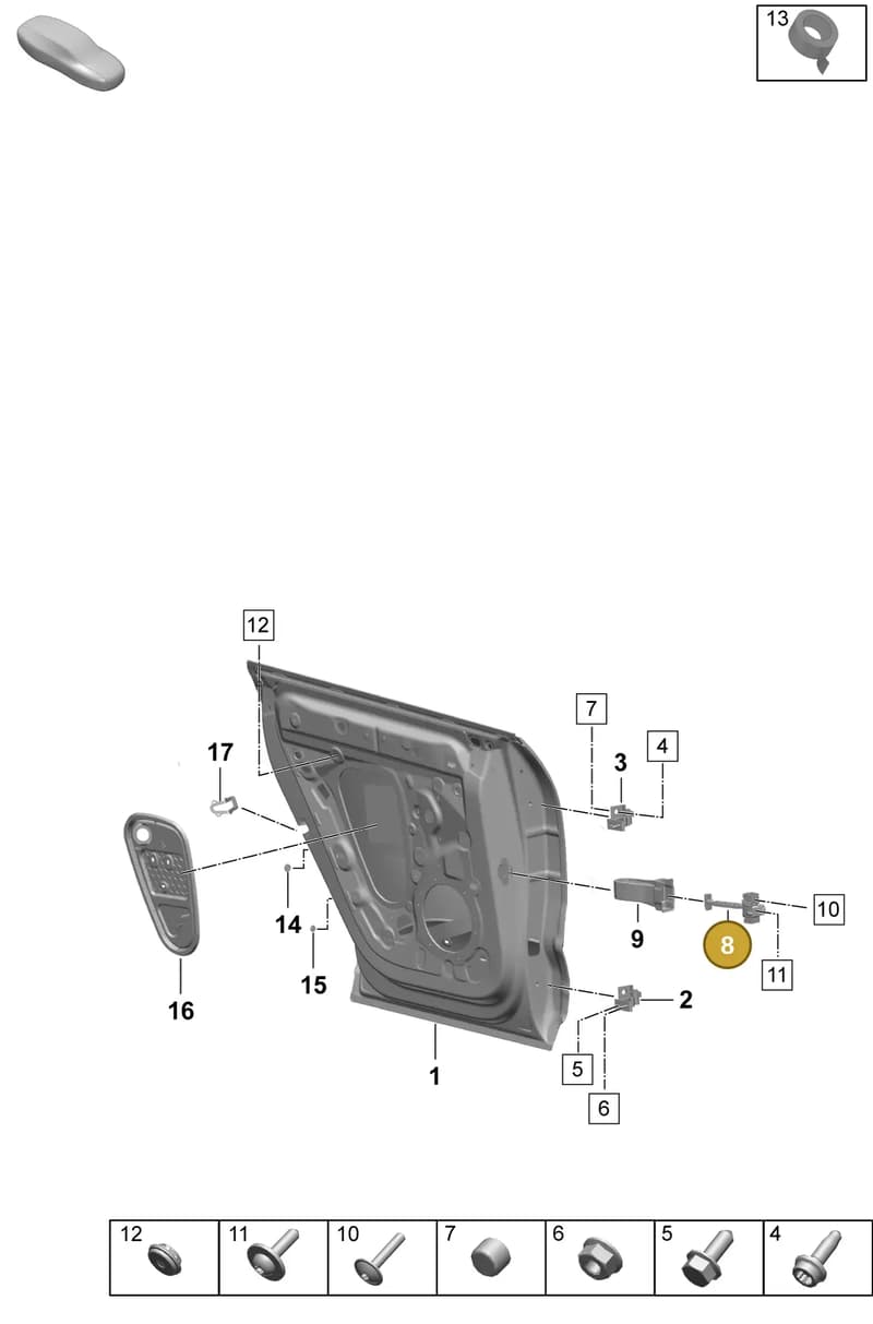 95C837249A — Porsche Macan (2024-2024) diagram p61804050, position 8