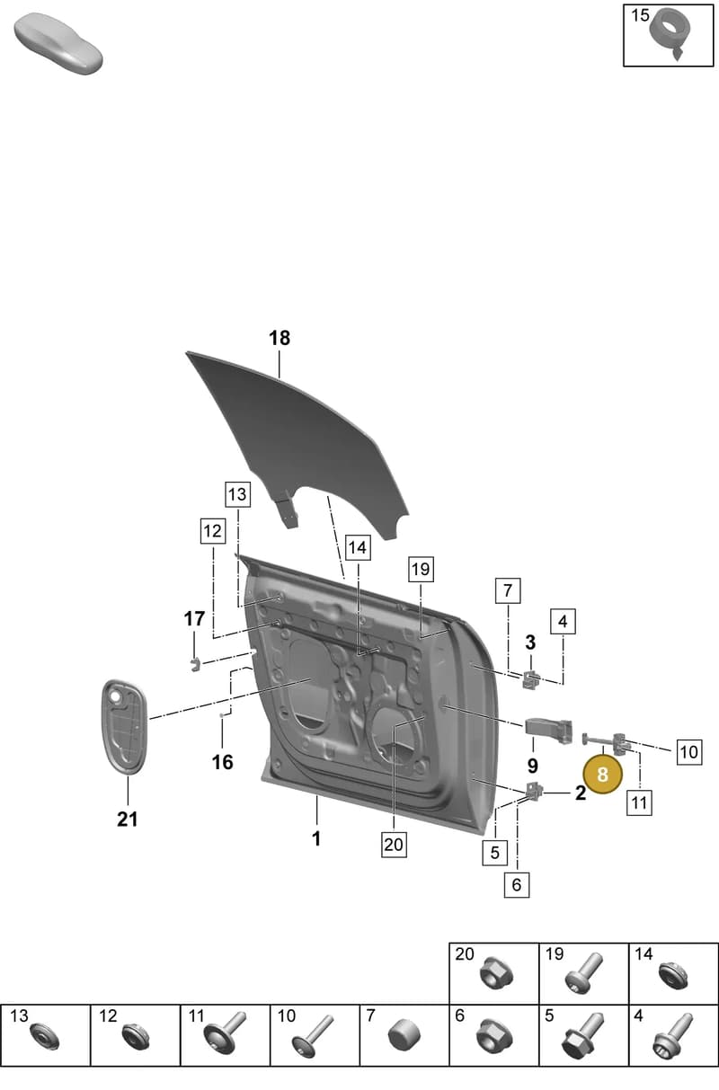 95C837249A — Porsche Macan (2024-2024) diagram p61804000, position 8