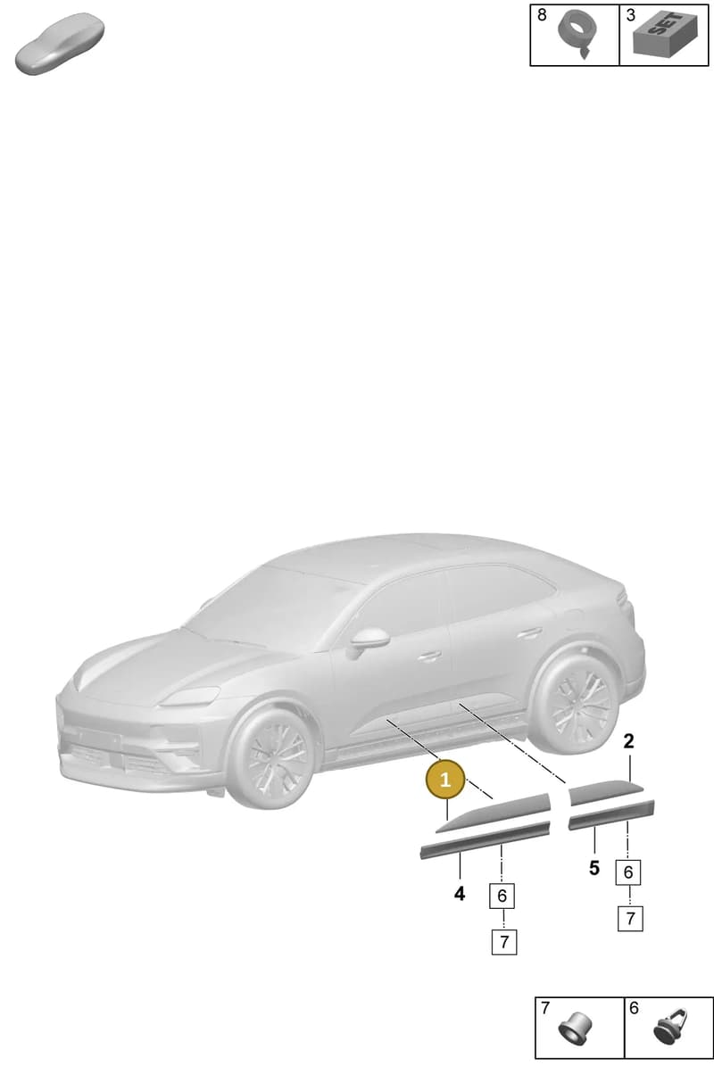 95C837901Y — Porsche Macan (2024-2024) diagram p61810350, position 1