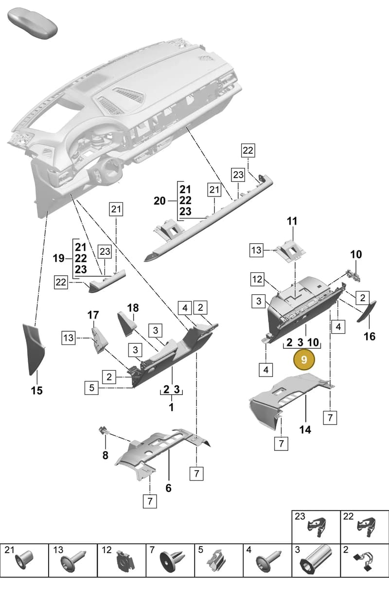 95C857095GOW4 — Porsche Macan (2024-2024) diagram p61809100, position 9