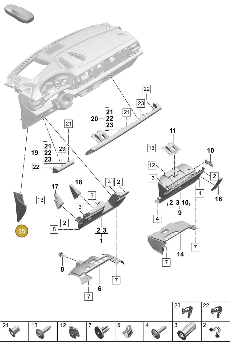 95C857176ABLK — Porsche Macan (2024-2024) diagram p61809100, position 15