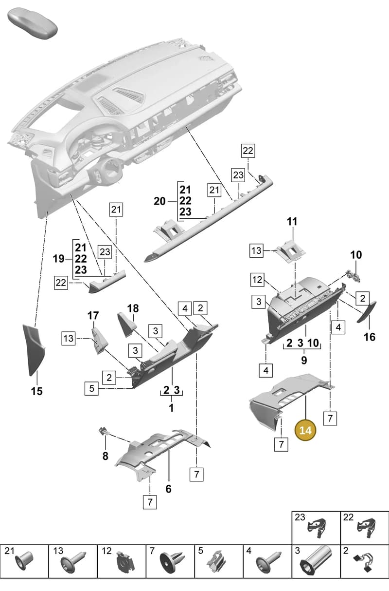 95C857192B — Porsche Macan (2024-2024) diagram p61809100, position 14