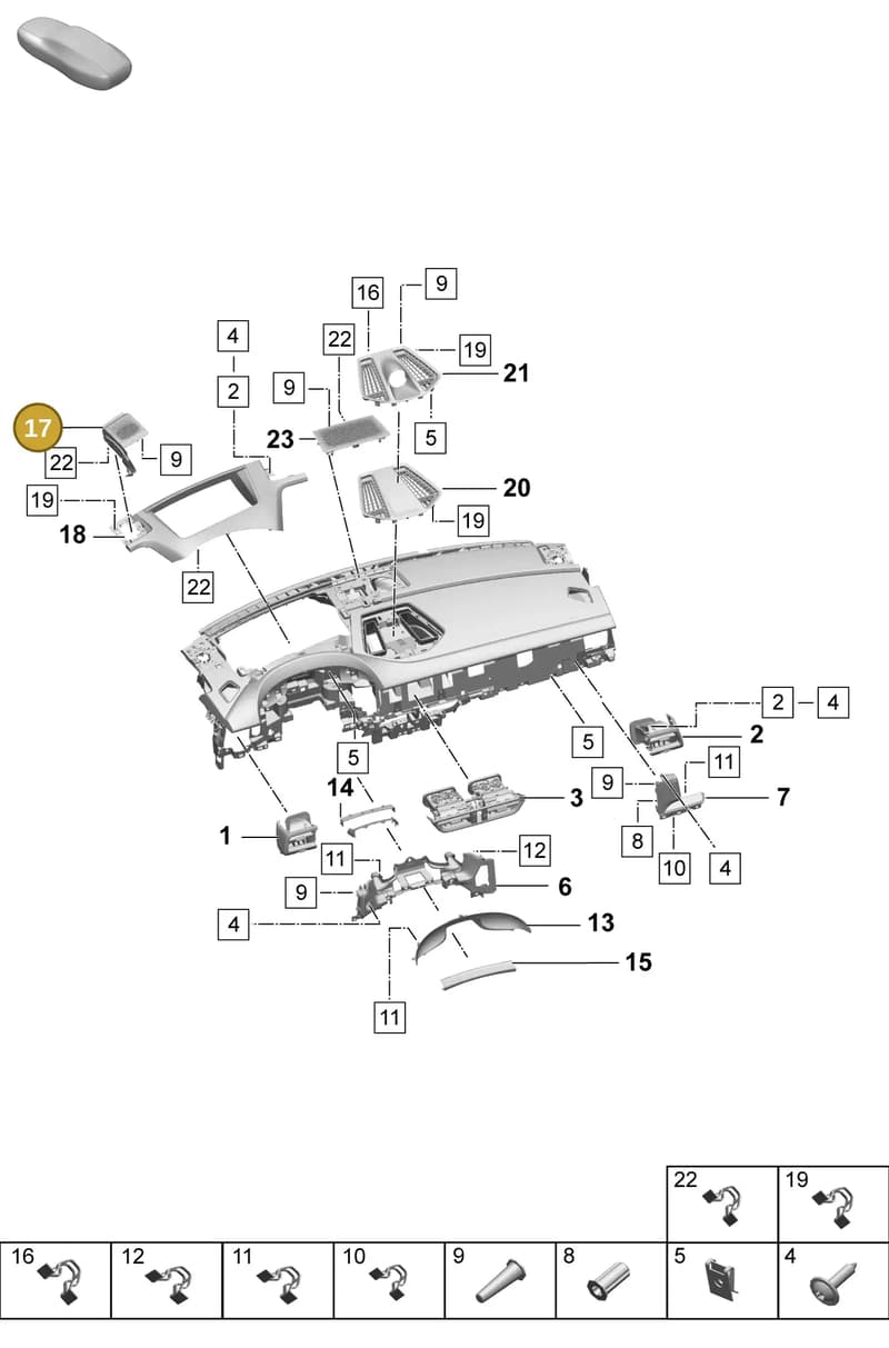 95C857200OS1 — Porsche Macan (2024-2024) diagram p61809050, position 17