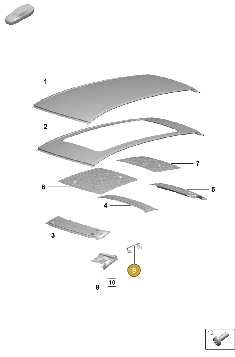 95C857647YGRV — Porsche Macan (2024-2024) diagram p61801450, position 9