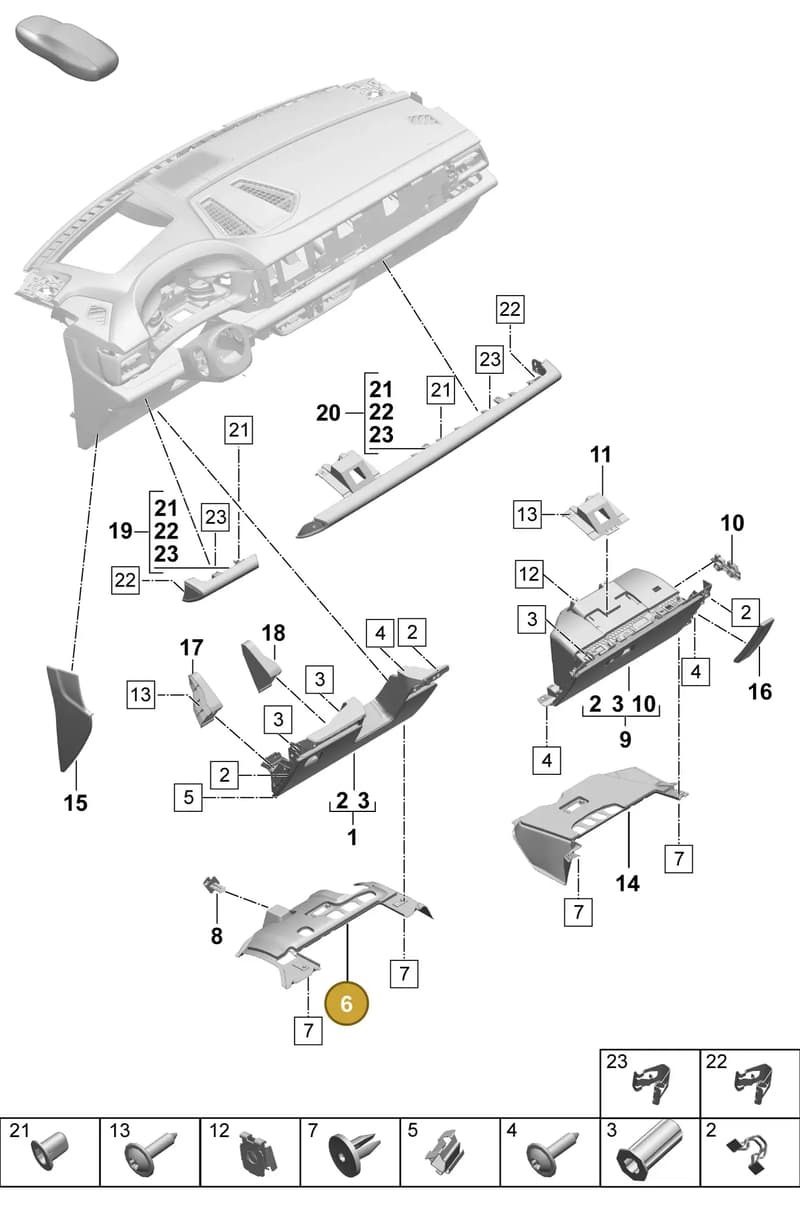 95C858189A — Porsche Macan (2024-2024) diagram p61809100, position 6