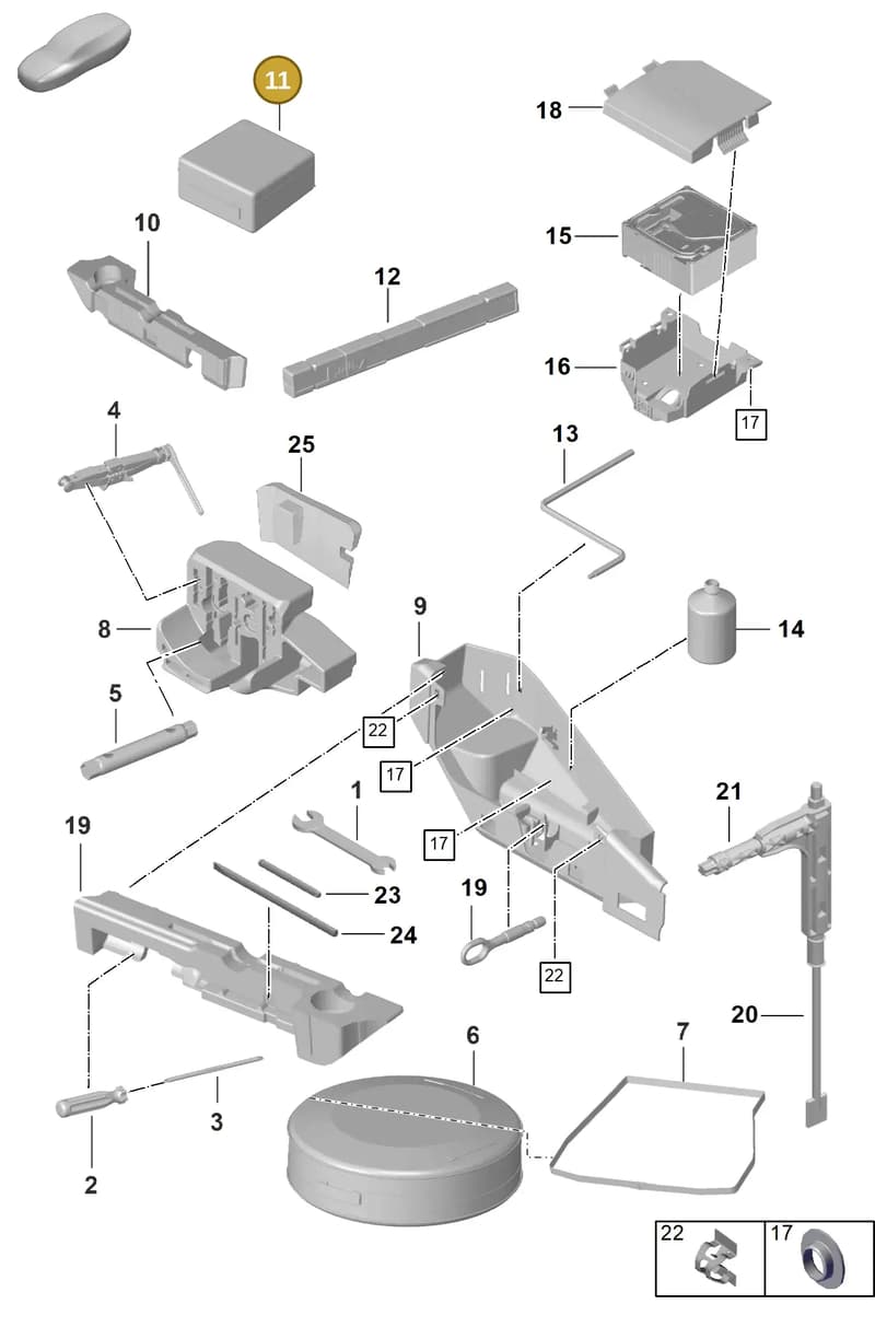 95C860258D — Porsche 911 (2024-2025) diagram p63001000, position 11