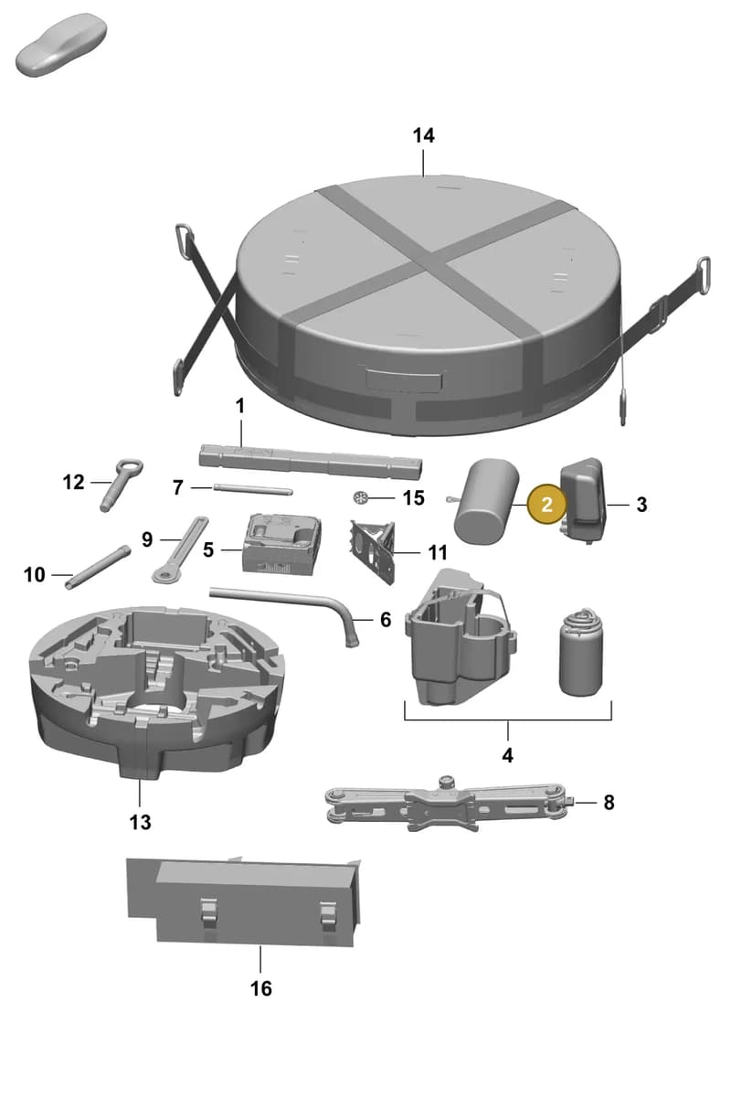 95C860258D — Porsche Macan (2024-2024) diagram p61001000, position 2