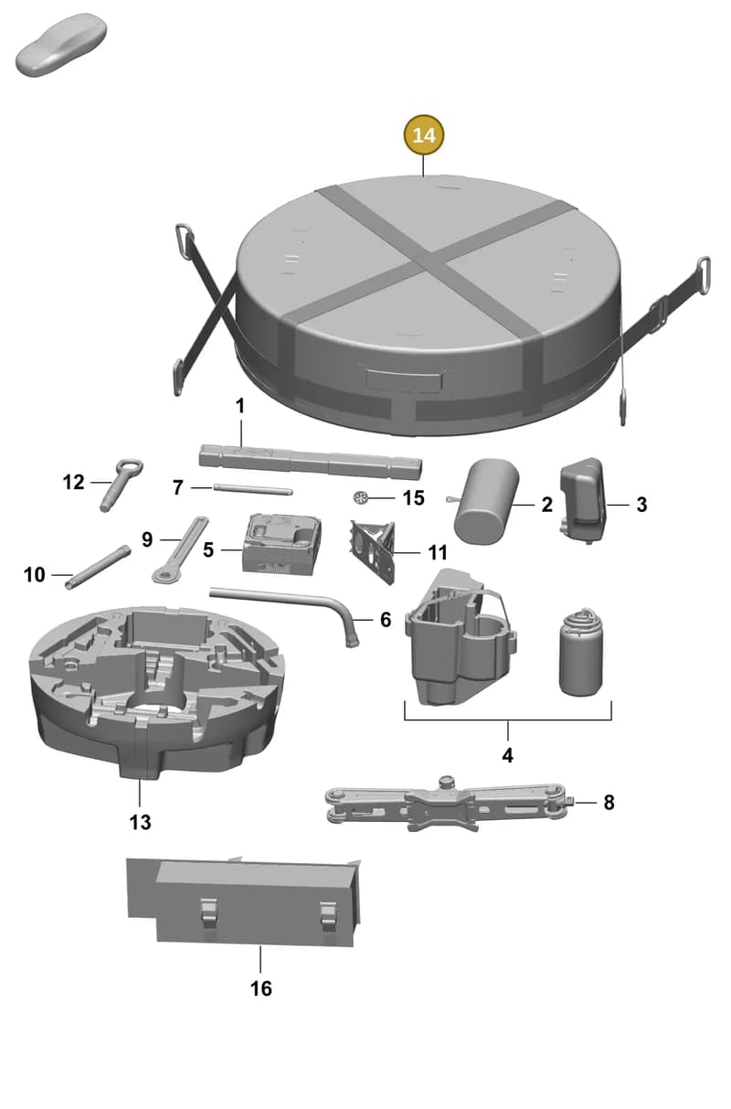 95C860829B — Porsche Macan (2024-2024) diagram p61001000, position 14