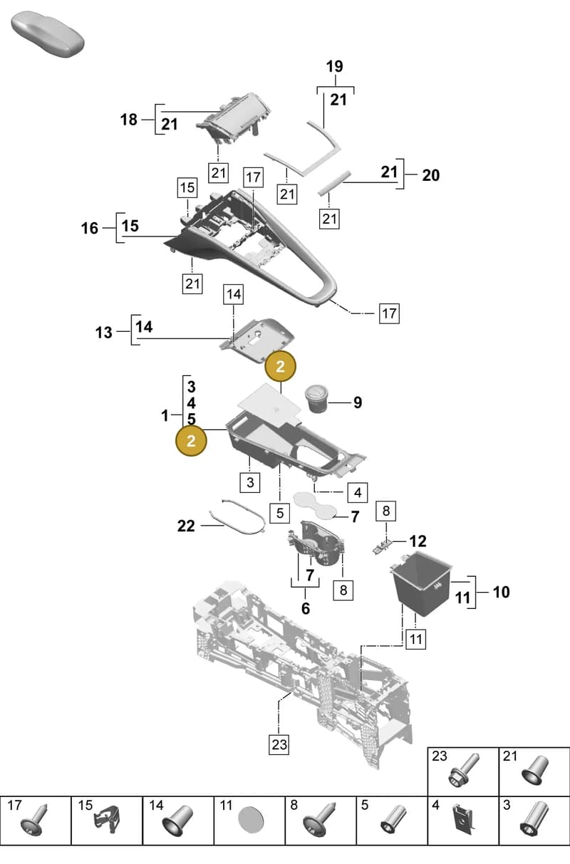 95C864451BLK — Porsche Macan (2024-2024) diagram p61809300, position 2