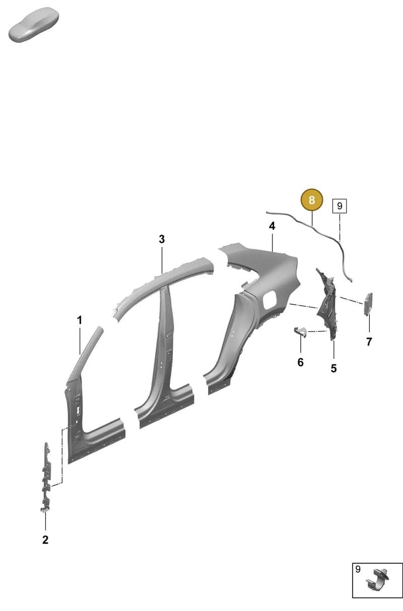 95C877204B — Porsche Macan (2024-2024) diagram p61801550, position 8