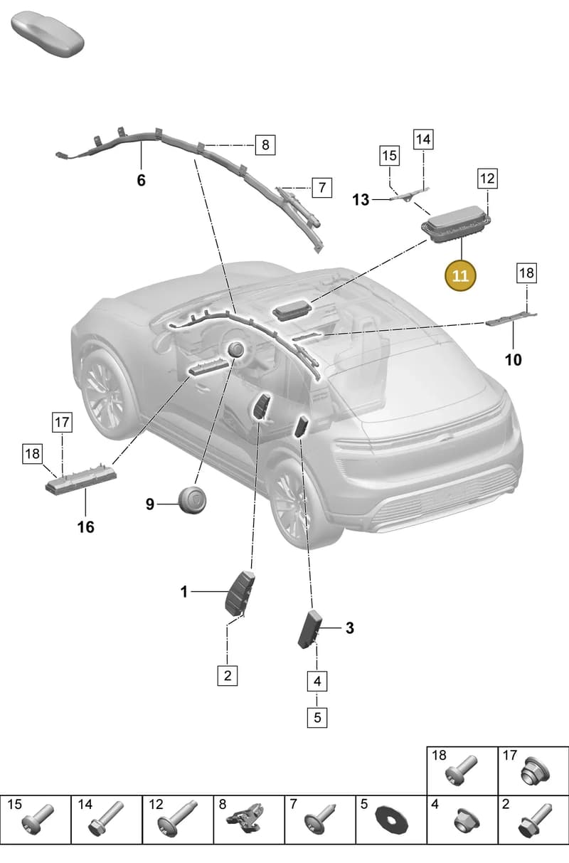95C880204F — Porsche Macan (2024-2024) diagram p61812500, position 11