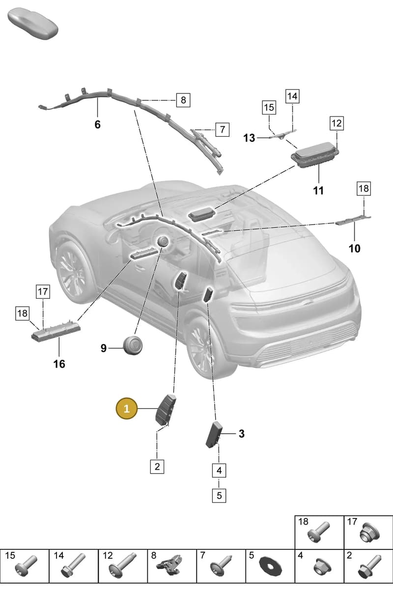 95C880241E — Porsche Macan (2024-2024) diagram p61812500, position 1