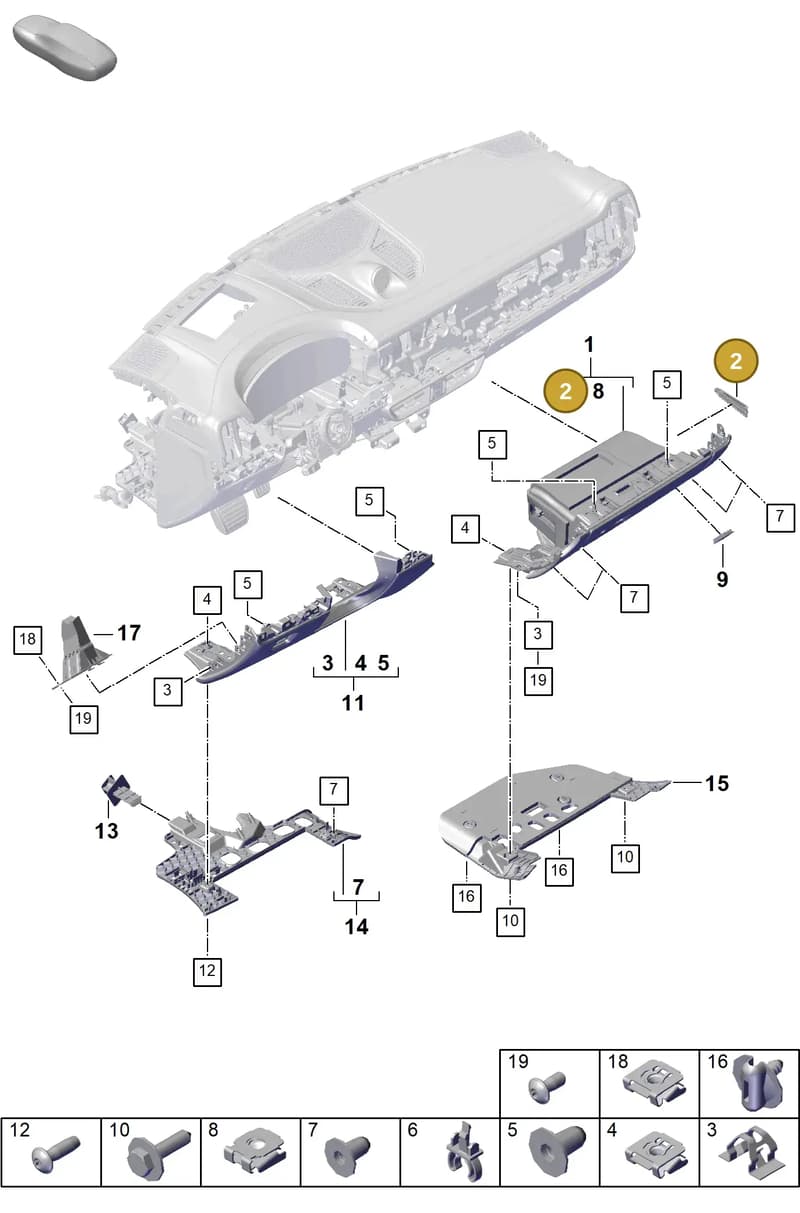95C880324 — Porsche Cayenne Coupe (2023-2023) diagram p60809100, position 2