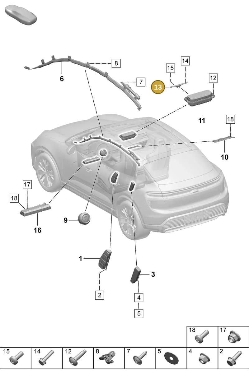 95C880571 — Porsche Macan (2024-2024) diagram p61812500, position 13