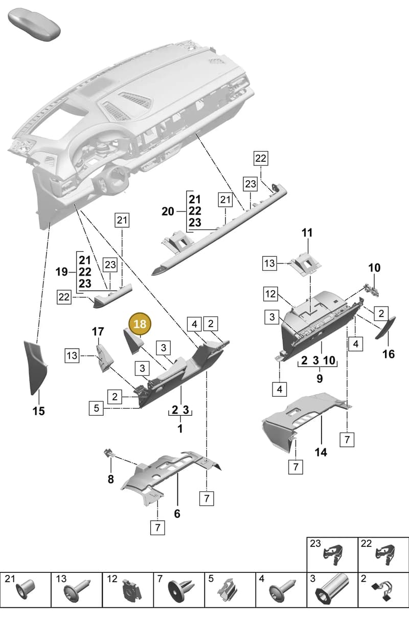 95C880686A — Porsche Macan (2024-2024) diagram p61809100, position 18