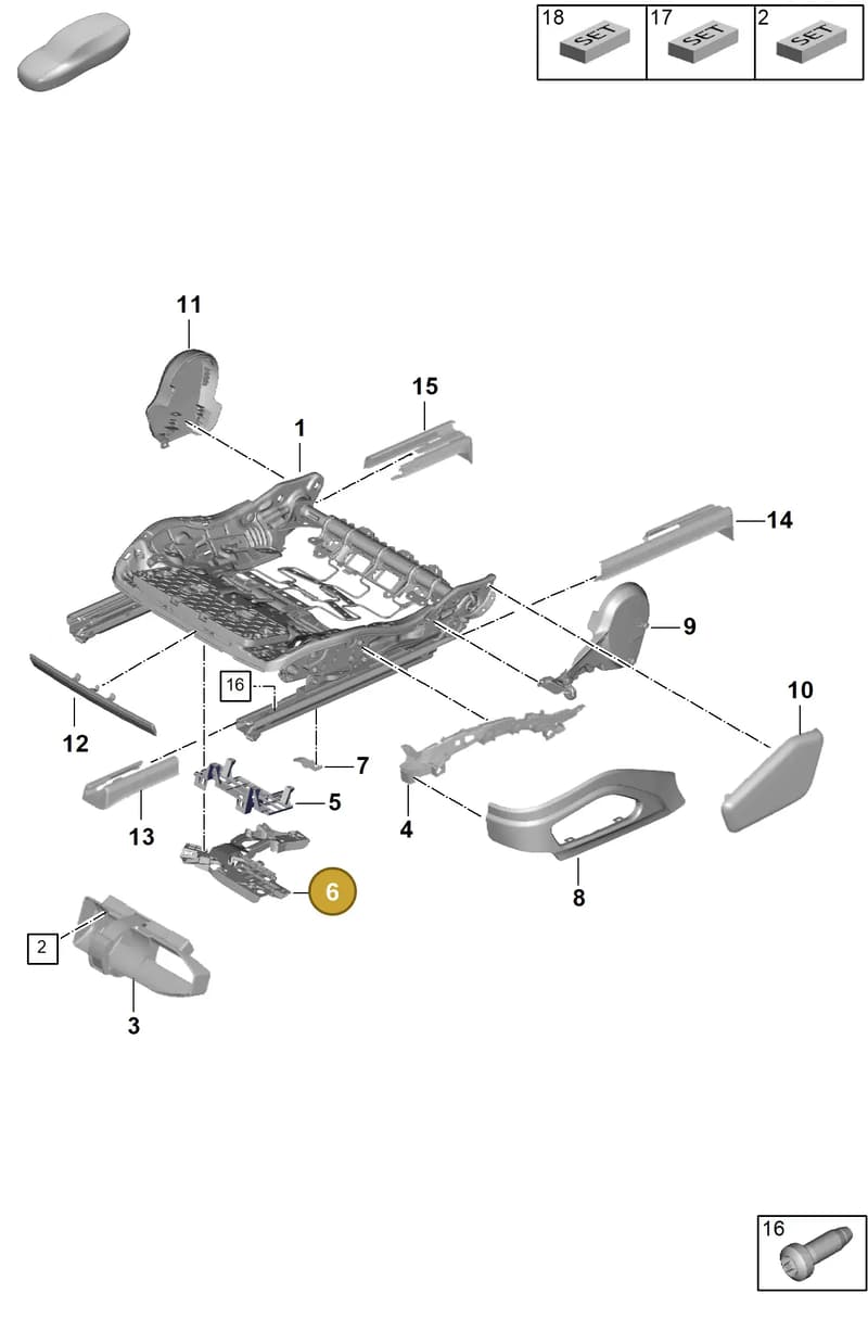 95C881744 — Porsche Panamera (2023-2025) diagram p62817120, position 6