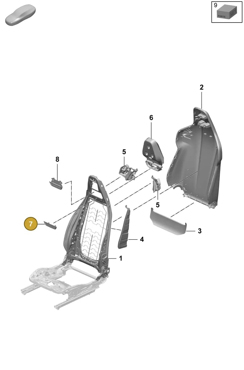 95C881793ABLK — Porsche Macan (2024-2024) diagram p61817020, position 7