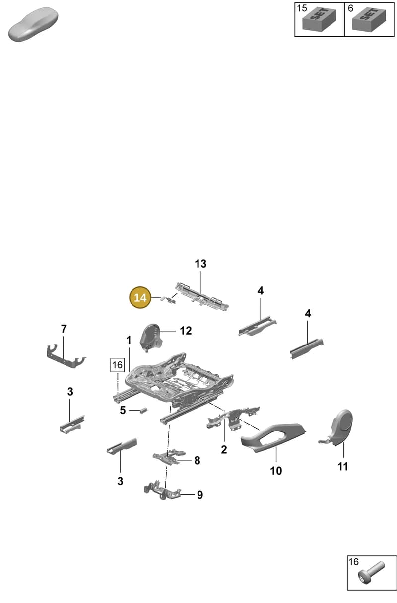 95C881818OS1 — Porsche Macan (2024-2024) diagram p61817100, position 14