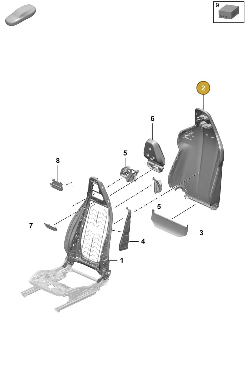 95C881971BLK — Porsche Macan (2024-2024) diagram p61817020, position 2