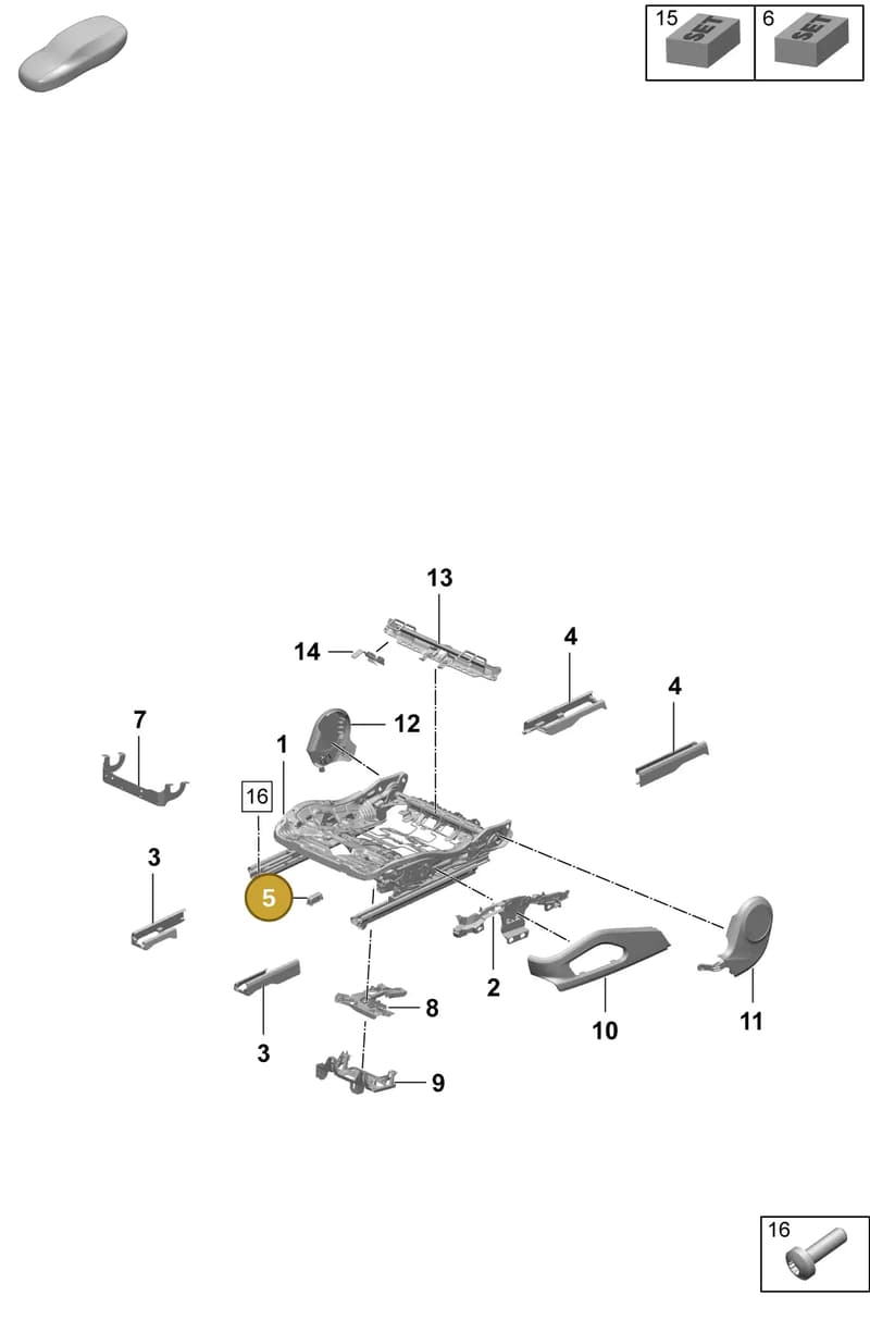 95C882465BLK — Porsche Macan (2024-2024) diagram p61817120, position 5