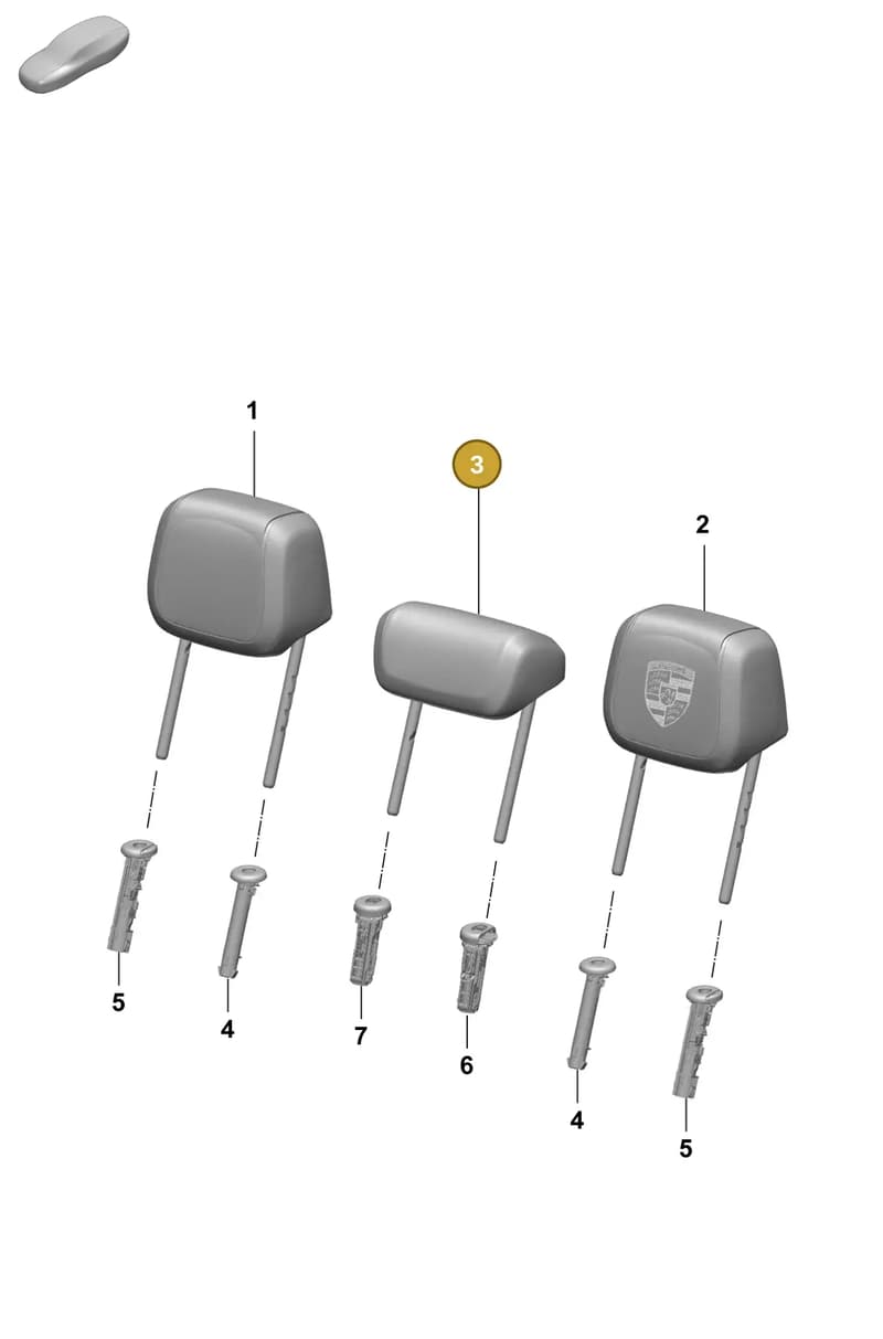 95C885900DBLK — Porsche Macan (2024-2024) diagram p61818220, position 3